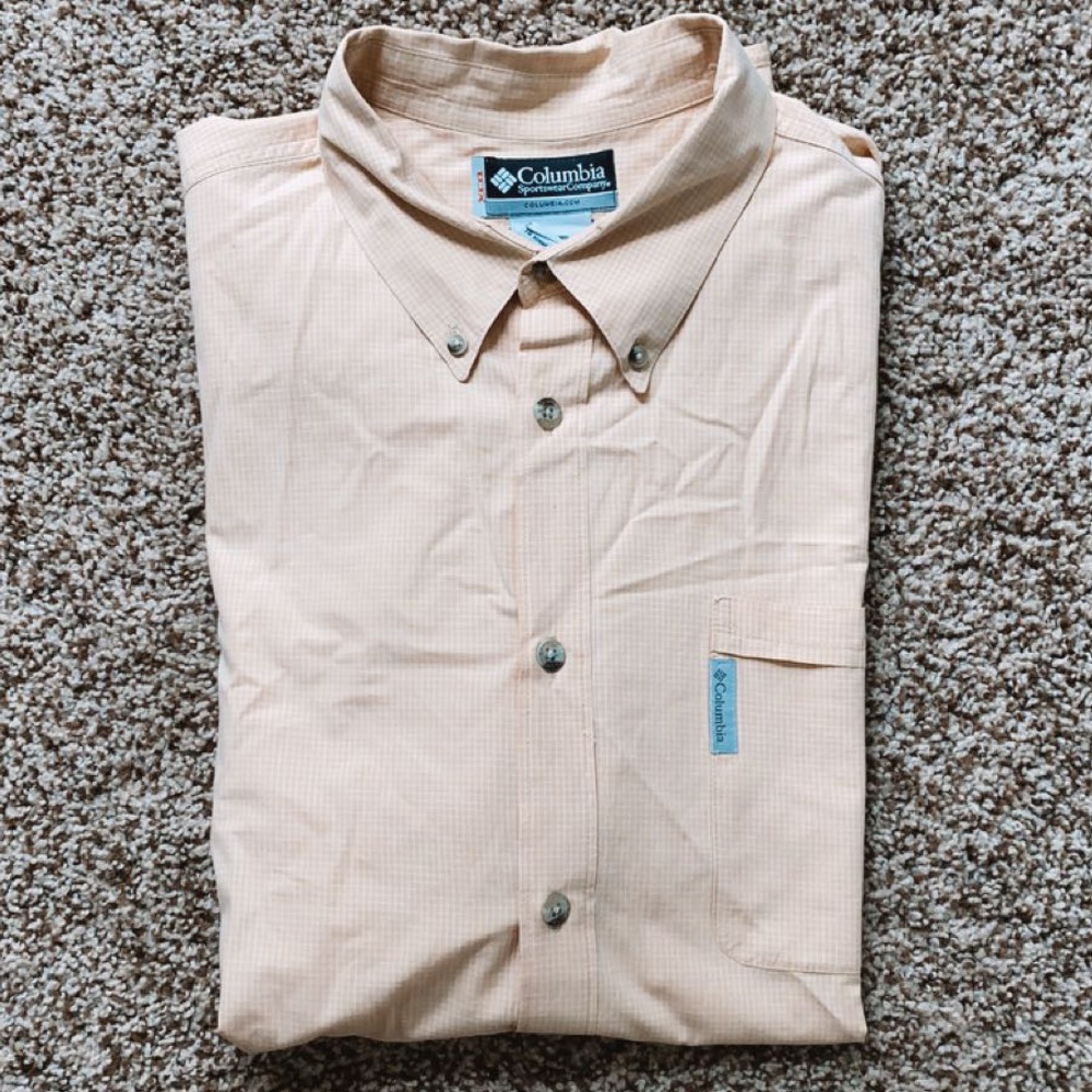 Yellow Columbia Short Sleeve Button Down